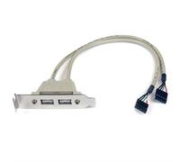 StarTech.com 2 Port USB A Female Low Profile Slot Plate Adapter