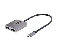StarTech.com USB-C to Dual Displayport 1.4 Adapter, USB Type-C Multi-Monitor MST Hub, Dual 5K 60Hz DP Laptop Display Extender / Splitter, HDR, Extra-Long Built-In Cable - Windows Only