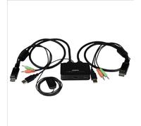 StarTech.com 2-Port USB HDMI Cable KVM Switch with Audio and Remote