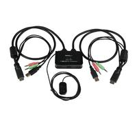 StarTech.com 2-Port USB HDMI Cable KVM Switch with Audio and Remote