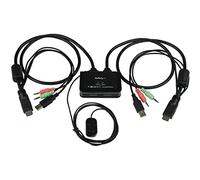 StarTech.com 2-Port USB HDMI Cable KVM Switch with Audio and Remote
