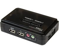 StarTech.com 2 Port USB VGA KVM Switch - Single VGA - Hot-key & Audio Support -