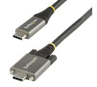 StarTech.com 20" (50cm) Side Screw Locking USB C Cable 10Gbps - USB 3.1/3.2 Gen 2 Type-C Cable - 100W (5A) Power Delivery Charging DP Alt Mode - Dual Screw Lock - USB-C Cord Charge/Sync