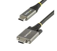 StarTech.com 20" (50cm) Side Screw Locking USB C Cable 10Gbps - USB 3.1/3.2 Gen 2 Type-C Cable - 100W (5A) Power Delivery Charging DP Alt Mode - Dual Screw Lock - USB-C Cord Charge/Sync