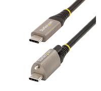 StarTech.com 20" (50cm) Top Screw Locking USB C Cable 10Gbps - USB 3.1/3.2 Gen 2 Type-C Cable - 100W (5A) Power Delivery Charging DP Alt Mode - Single Screw Lock USB-C Cord Charge/Sync