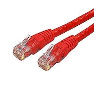StarTech.com 20ft CAT6 Ethernet Cable - Red CAT 6 Gigabit Ethernet Wire -650MHz 100W PoE RJ45 UTP Molded Network/Patch Cord w/Strain Relief/Fluke Tested/Wiring is UL Certified/TIA (C6PATCH20RD)