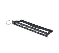 StarTech.com 24 Port 1U Blank Keystone Patch Panel with Cable Management Bar, Rackmount Cat6 Patch Panel for RJ45 STP Ethernet Network Jacks