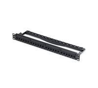 StarTech.com 24 Port 1U Feed Through Patch Panel with Cable Management Bar, Rackmount Cat6 Ethernet Patch Panel with RJ45 UTP Inline Couplers