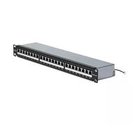StarTech.com 24 Port 1U Shielded Cat6A Patch Panel 110 Punch Down Rackmount Cat6A RJ45 STP Ethernet Patch Panel