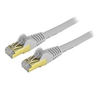 StarTech.com 25 ft CAT6a Ethernet Cable-10 Gigabit Shielded Snagless RJ45 100W PoE Patch Cord-10GbE STP Category 6a Network Cable w/Strain Relief-Gray Fluke Tested UL/TIA Certified(C6ASPAT25GR) Grey