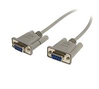 StarTech.com 25 ft Cross Wired DB9 Serial Null Modem Cable - F/F - networking cables (DB9 (F-F), Grey)