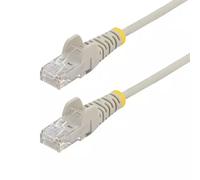 StarTech.com 25cm Gray Slim CAT6 Ethernet Cable Snagless 100W PoE UTP LSZH 28AWG Pure Bare Copper Wire Slim RJ45 Network Patch Cord w/Strain Reliefs Individually Tested