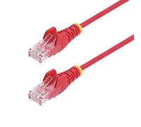 StarTech.com 25cm Red Slim CAT6 Ethernet Cable, Snagless RJ45, LSZH, 28AWG Pure Bare Copper, Slim Network Patch Cable/Cord