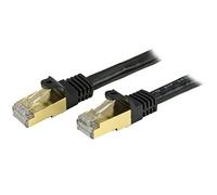 StarTech.com 25ft CAT6a Ethernet Cable - 10 Gigabit Shielded Snagless RJ45 100W PoE Patch Cord - 10GbE STP Network Cable w/Strain Relief - Black Fluke Tested/Wiring is UL Certified/TIA (C6ASPAT25BK)