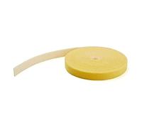 StarTech.com 25ft Hook and Loop Roll - Cut-to-Size Reusable Cable Ties - Bulk Industrial Wire Fastener Tape /Adjustable Fabric Wraps Yellow / Resuable Self Gripping Cable Management Straps