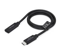 StarTech.com 2ft (60cm) 40Gbps USB4 Extension Cable, Thunderbolt 4 Compatible, 240W Charging, 8K 60Hz/4K 240Hz, USB-C Extender Cord, DP2.1 Type C Male to Female, MacBook, iPhone, iPad