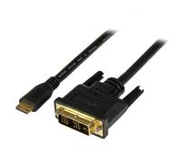 StarTech.com 2m (6.6 ft) Mini HDMI to DVI Cable - DVI-D to HDMI Cable (1920x1200p) - 19 Pin HDMI Mini Male to DVI-D Male - Digital Monitor Cable Adapter M/M - Mini HDMI to DVI Adapter
