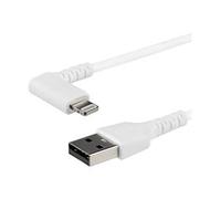 StarTech.com 2m / 6.6ft Angled Lightning to USB Cable -White