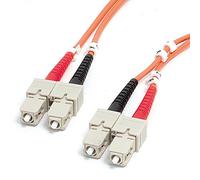 StarTech.com 2m (6.6ft) SC to SC OM1 Multimode Fiber Optic Cable, 62.5/125 Fiber Size, 10G Networks, LSZH Fiber Patch Cord (FIBSCSC2)