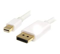 StarTech.com 2m 6 ft White Mini DisplayPort to DisplayPort 1.2 Adapter Cable M/M - DisplayPort 4k with HBR2 support - Mini DP to DP Cable
