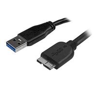 StarTech.com 2m 6ft Slim USB 3.0 A to Micro B Cable M/M - Mobile Charge Sync USB 3.0 Micro B Cable for Smartphones and Tablets (USB3AUB2MS)