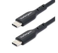 StarTech.com 2m (6ft) USB C Charging Cable, USB-C Cable, USB 2.0 Type-C Laptop Charger Cord, 60W 3A Power Delivery, TPE Jacket, USB-C Data Transfer Cable, M/M