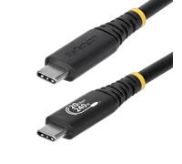 StarTech.com 2m (6ft) USB4 Cable, 20Gbps, USB-IF Certified USB-C Cable, 240W PD EPR, 4K 120Hz DP 1.4, TPE Jacket, Black USB-C Cord