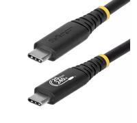 StarTech.com 2m (6ft) USB4 Cable 20Gbps USB-IF Certified USB-C Cable 240W PD EPR 4K 120Hz DP 2.1 TPE Jacket Black USB-C Cord