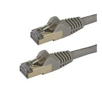 StarTech.com 2m CAT6a Ethernet Cable - 10 Gigabit Shielded Snagless RJ45 100W PoE Patch Cord - 10GbE STP Network Cable w/Strain Relief - Grey Fluke Tested/Wiring is UL Certified/TIA