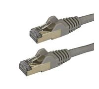 StarTech.com 2m CAT6a Ethernet Cable - 10 Gigabit Shielded Snagless RJ45 100W PoE Patch Cord - 10GbE STP Network Cable w/Strain Relief - Grey Fluke Tested/Wiring is UL Certified/TIA