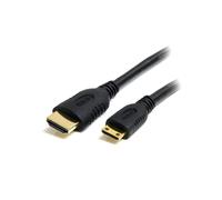 StarTech.com 2m Mini HDMI to HDMI Cable with Ethernet - 4K 30Hz High Speed Mini HDMI to HDMI Adapter Cable - Mini HDMI Type-C Device to HDMI Monitor/Display - Durable Video Converter Cord