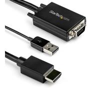 StarTech.com 2m VGA to HDMI Converter Cable with USB Audio Support & Power - Analog to Digital Video Adapter Cable to connect a VGA PC to HDMI Display - 1080p Male to Male Monitor Cable
