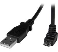 StarTech.com 2m Micro USB Cable Cord - A to Down Angle Micro B - Down Angled Mi