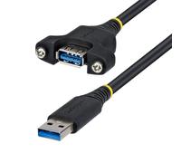 StarTech.com 2m Panel Mount USB Cable A to A, M/F, USB-A Male to Female Extension Cable, USB 5Gbps Panel Mount Adapter Cable