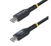 StarTech.com 2m USB-C Charging Cable USB-IF Certified USB C Cable 240W PD EPR USB 2.0 Type-C Laptop Charger Cord USB-C Data Transfer Cable TPE Jacket M/M