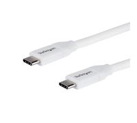 StarTech.com USB-C to USB-C Cable w/ 5A PD - M/M - White - 2 m (6 ft.) - USB 2.0 - USB-IF Certified