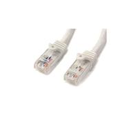 StarTech.com 2m CAT6 Ethernet Cable - White CAT 6 Gigabit Ethernet Wire -650MHz 100W PoE RJ45 UTP Network/Patch Cord Snagless w/Strain Relief Fluke Tested/Wiring is UL Certified/TIA