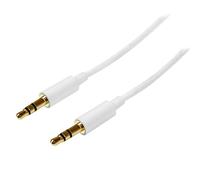 StarTech.com 2m White Slim 3.5mm Stereo Audio Cable - Male to Male 3.5mm Male 3.