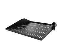 StarTech.com 2U Server Rack Shelf Center Mounted Universal Vented Rackmount Cantilever Tray for 19" Network Equipment Rack Heavy Duty Steel 200lb Capacity 20" Deep Black
