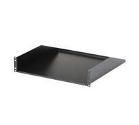 StarTech.com 2U Server Rack Shelf - Universal Rack Mount Cantilever Shelf for 19" Network Equipment Rack & Cabinet - Heavy Duty Steel - Weight Capacity 125lb/56kg - 18" Deep Tray, Black