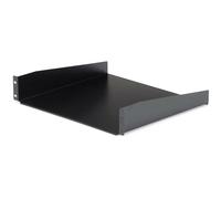 StarTech.com 2U Server Rack Shelf - Universal Rack Mount Cantilever Shelf for 19" Network Equipment Rack & Cabinet - Heavy Duty Steel - Weight Capacity 44lb/20kg - 16" Deep Tray, Black