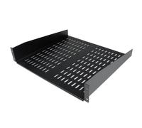 Black Vented Universal Server Rack Cabinet Shelf