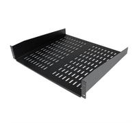 StarTech.com 2U Server Rack Shelf - Universal Vented Rack Mount Cantilever Tray for 19" Network Equipment Rack & Cabinet - Heavy Duty Steel - Weight Capacity 50lb/23kg - 16" Deep Shelf Black