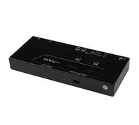 StarTech.com 2X2 HDMI Matrix Switch w/ Automatic and Priority Switching 1080p - TAA HDMI Aluminium Plastic Black 10 m 1280 x 720 (HD 720) 1920 x 1080 (HD 1080) 1920 x 1200 (WUXGA) 1080p 720p