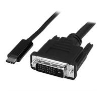 StarTech.com 3.3 ft. (1 m) USB-C to DVI Cable - 1920 x 1200 - Black 1 m USB Type-C DVI-D Male Male Straight