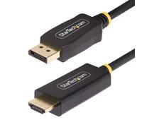 StarTech.com 3.3ft (1m) DisplayPort to HDMI Adapter Cable, 4K 60Hz with HDR, DP to HDMI 2.0b, Active Video Converter, DisplayPort Desktop to HDMI Monitor