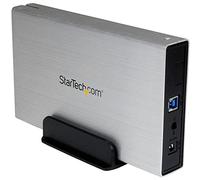 StarTech.com 3.5in Silver Aluminum USB 3.0 External SATA III SSD / HDD Enclosure with UASP - Portable USB 3 3.5" SATA Hard Drive Enclosure (S3510SMU33)