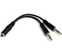 StarTech.com 3.5mm 4 Position to 2x 3 Position 3.5mm Headset Splitter Adapter - F/M