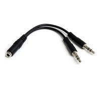 StarTech.com 3.5mm 4 Position to 2x 3 Position 3.5mm Headset Splitter Adapter - F/M