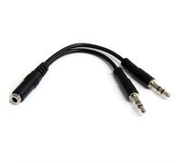 StarTech.com 3.5mm 4 Position to 2x 3 Position 3.5mm Headset Splitter Adapter - F/M